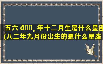 五六 🌸 年十二月生是什么星座(八二年九月份出生的是什么星座)